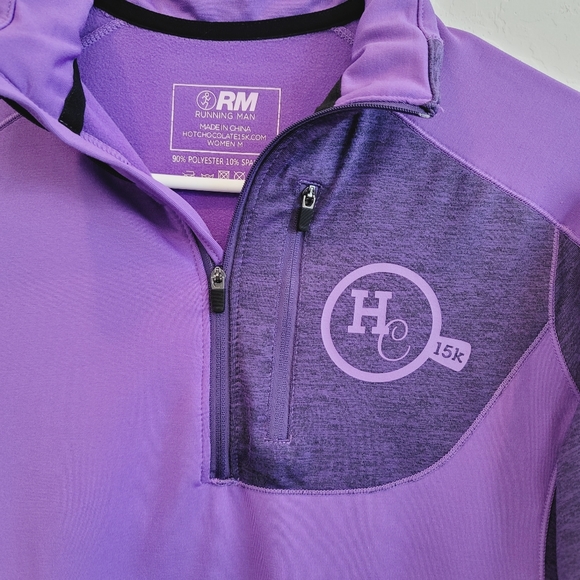 RM Running Man Purple Pullover Long Sleeves Athletic Top Women's Size Medium - Picture 8 of 12